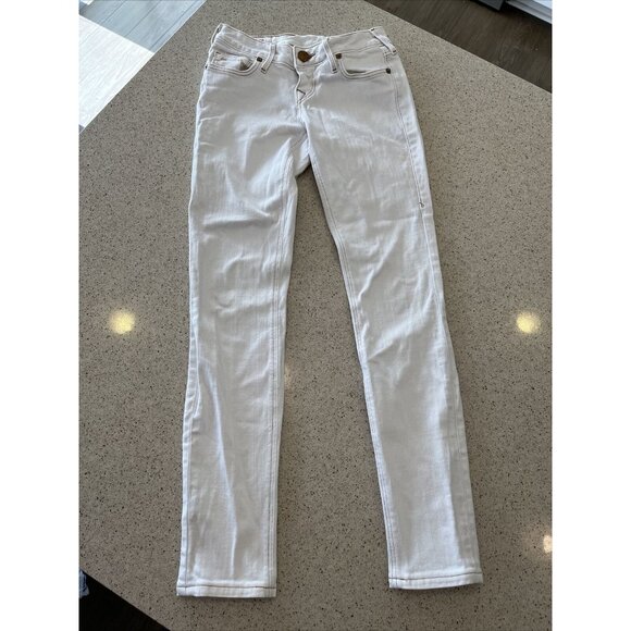 Womens True Religion Low Rise White Skinny Stretch White Jeans sz
